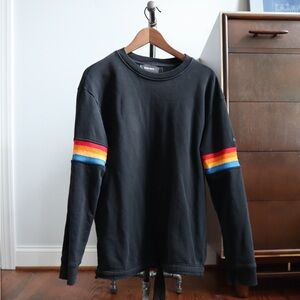 Chaser Black Sweatshirt with Rainbow Stripes